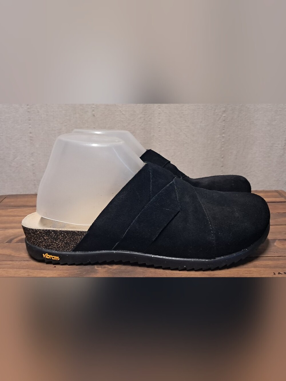 Dansko Daniella Black Suede Slip-On Clog Mules Women's Size 40